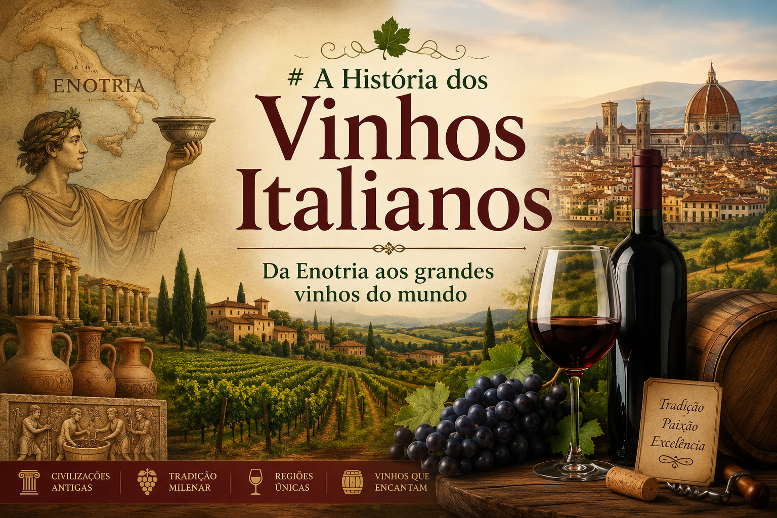 A História dos Vinhos Italianos — Da Enotria aos grandes vinhos do mundo